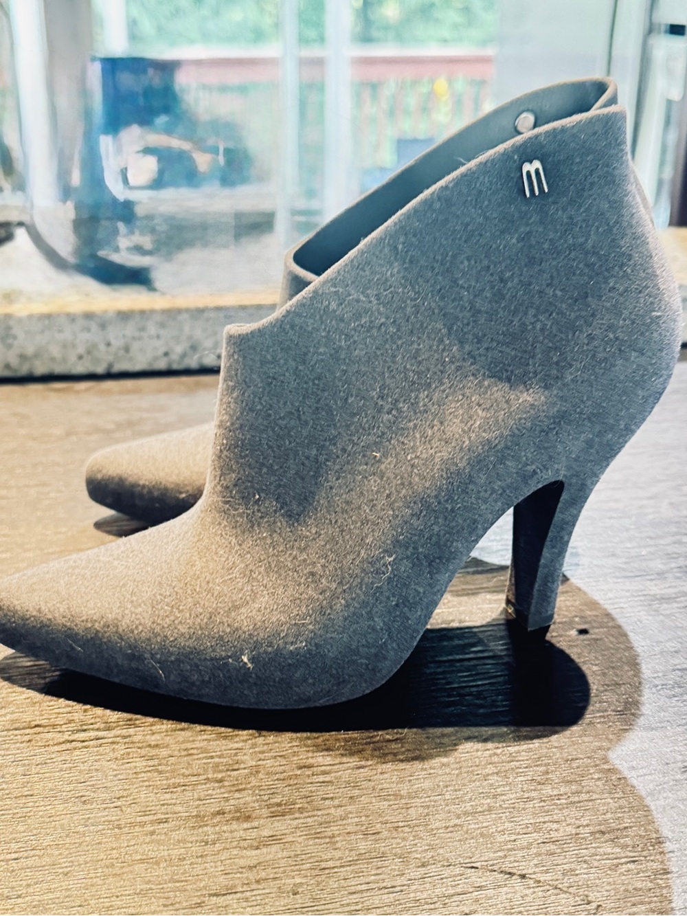 Melissa Gray Pointed-Toe High Heel Ankle Booties